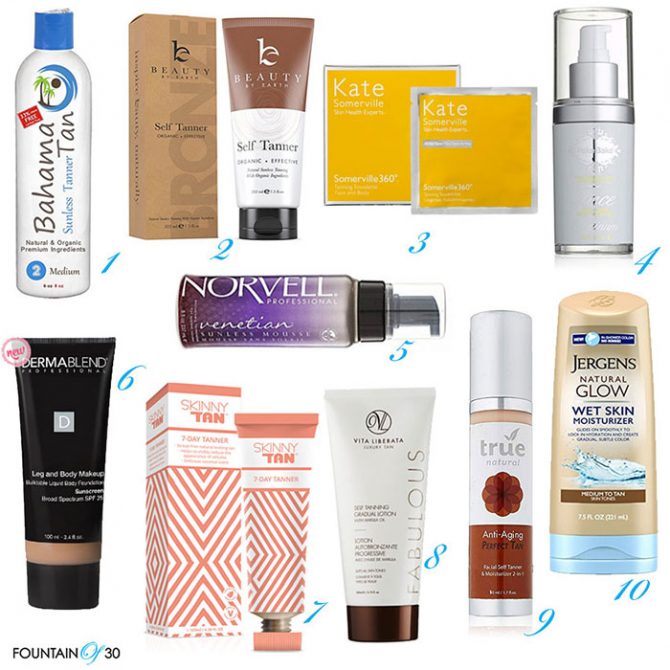 The 10 Best Self Tanners (Some Are Organic Too)! - Fountainof30.com