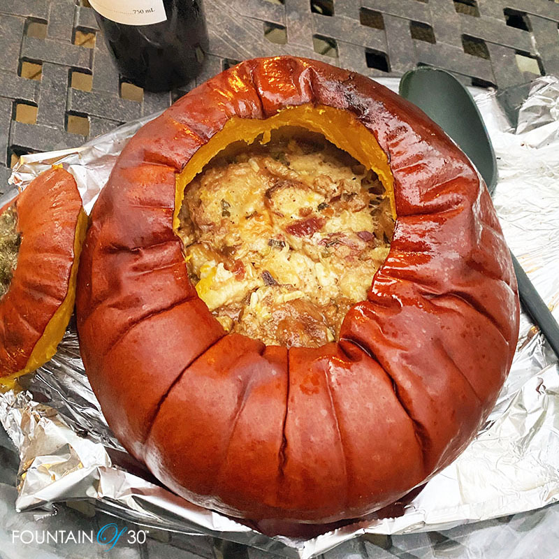 Simple and Delicious Savory Stuffed Pumpkin Is A Holiday Party