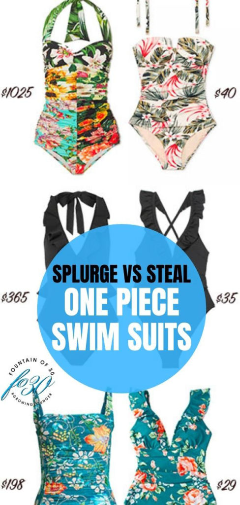 Fabulous One Piece Swimsuits: Splurge vs Steal - fountainof30.com