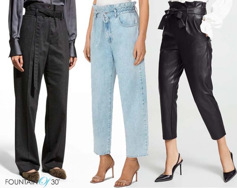 How To Wear Paper Bag Pants When You're Over 50 - fountainof30.com