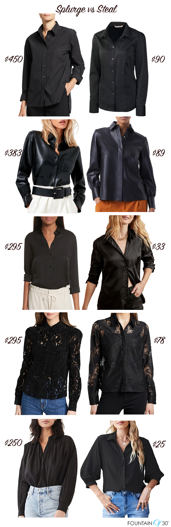 black button down women