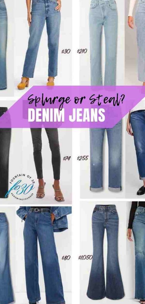 The Best Jeans For Women Over 50: Splurge vs Steal - fountainof30.com