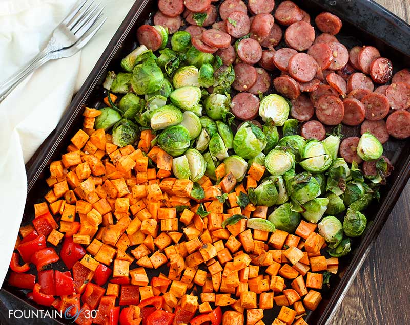 800px x 635px - Healthy Sausage and Veggies Sheet Pan Dinner: Easy Meal Prep Recipe! -  fountainof30.com